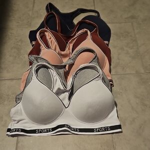 White and Gray Sports Bras Intimates & Sleepwear